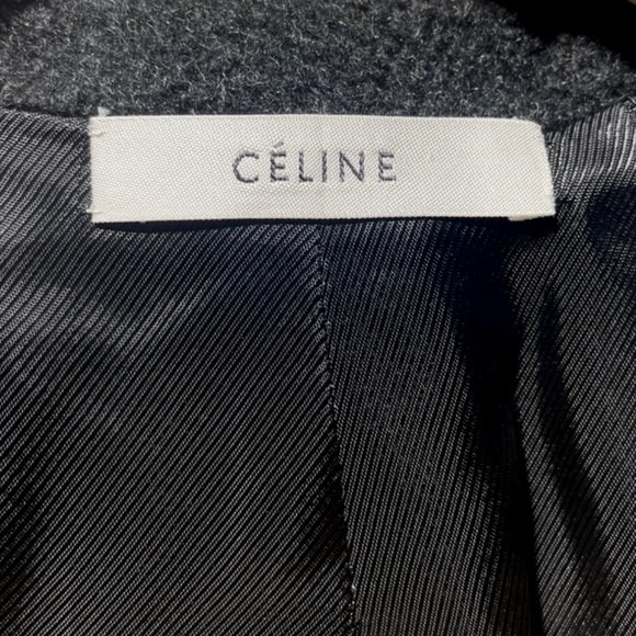 CÉLINE DARK GRAY WOOL & CASHMERE OVERSIZED COCOON COAT SIZE 38 PHOEBE PHILO - Picture 8 of 10